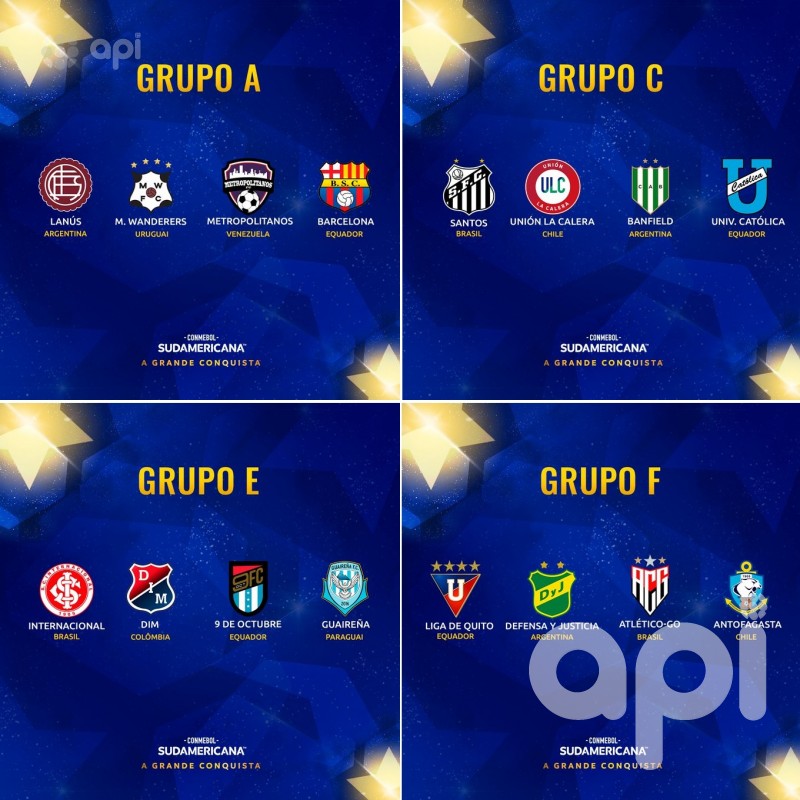 Echada la suerte de los ecuatorianos en Sudamericana