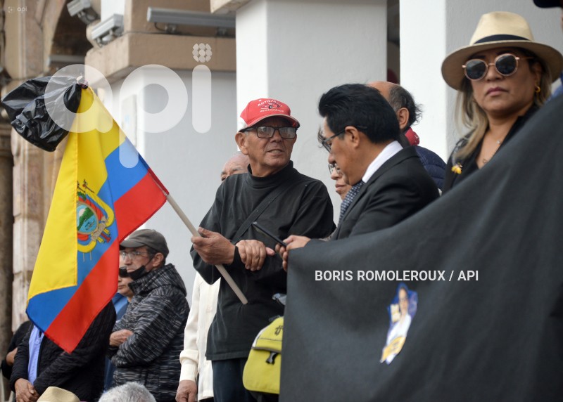 CUENCA-PLANTON-SIMPATIZANTES MUERTE-FERNANDO VILLAVICENCIO