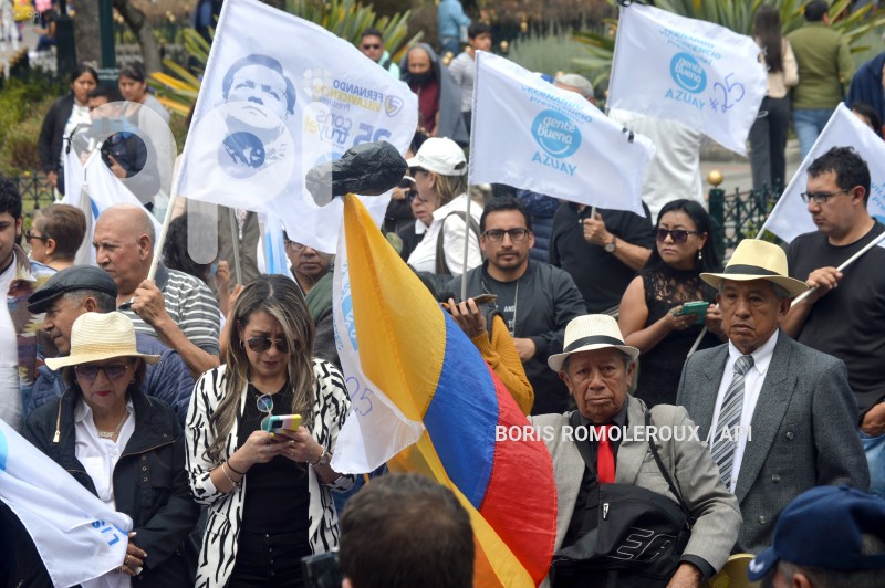 CUENCA-PLANTON-SIMPATIZANTES MUERTE-FERNANDO VILLAVICENCIO