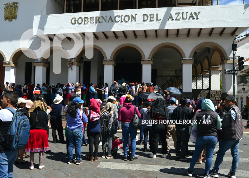 CUENCA-PROTESTA MORADORES VICTORIA TARQUI-QUINGEO