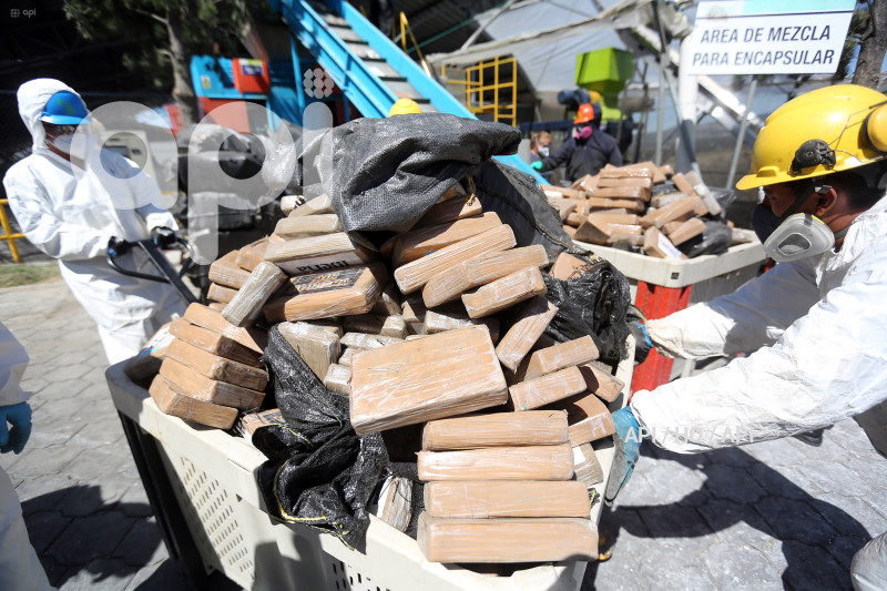 ENCAPSULAMIENTO Y DESTRUCCIÓN DE DROGA INCAUTADA