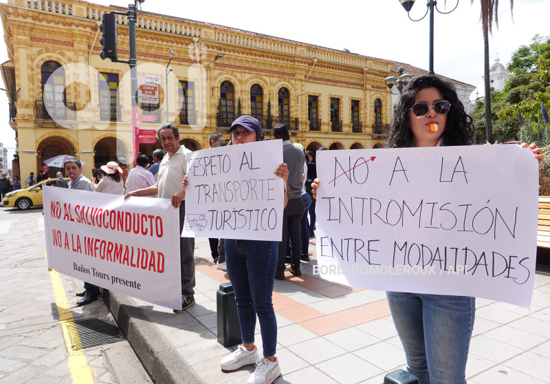 CUENCA-PROTESTA TRANSPORTE TURSTICO