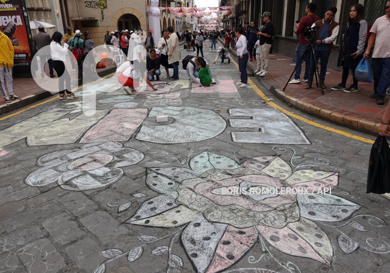 CUENCA-ARTE CON TIZA-POR EL DIA DE LA MUJER