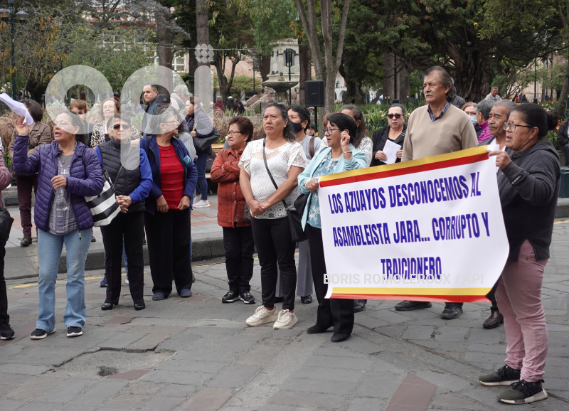 CUENCA-PROTESTA JUBILADOR