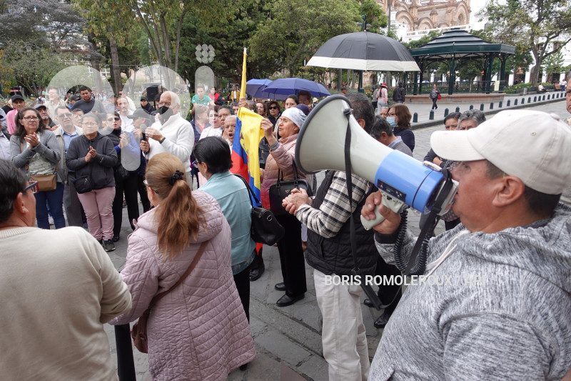 CUENCA-PROTESTA JUBILADOR