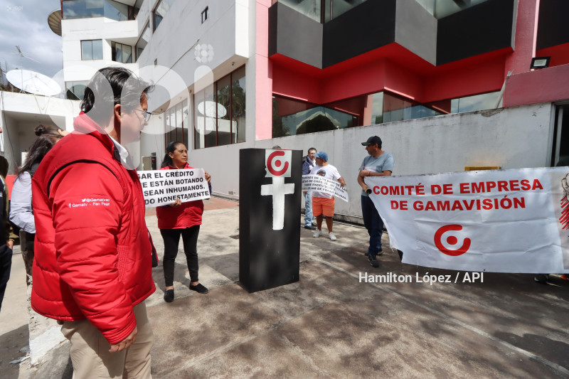 UIO-PROTESTA-TRABAJADORES-GAMATV