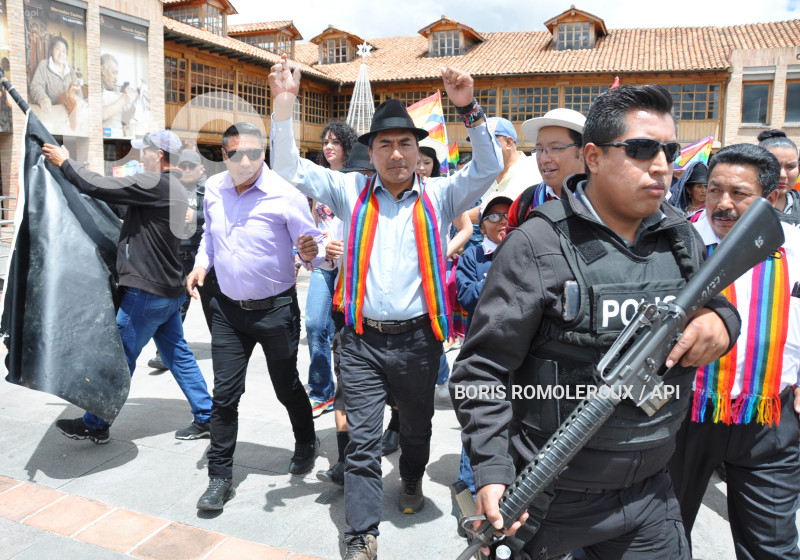 CUENCA-ELECCIONES LEONEL IZA-CANDIDATO PRESIDENTE