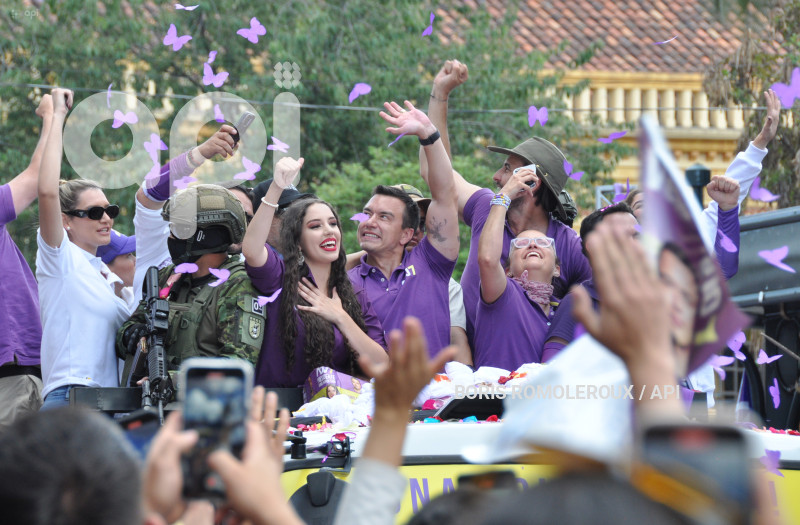 CUENCA-ELECCIONES DANIEL NOBOA-CANDIDATO PRESIDENTE