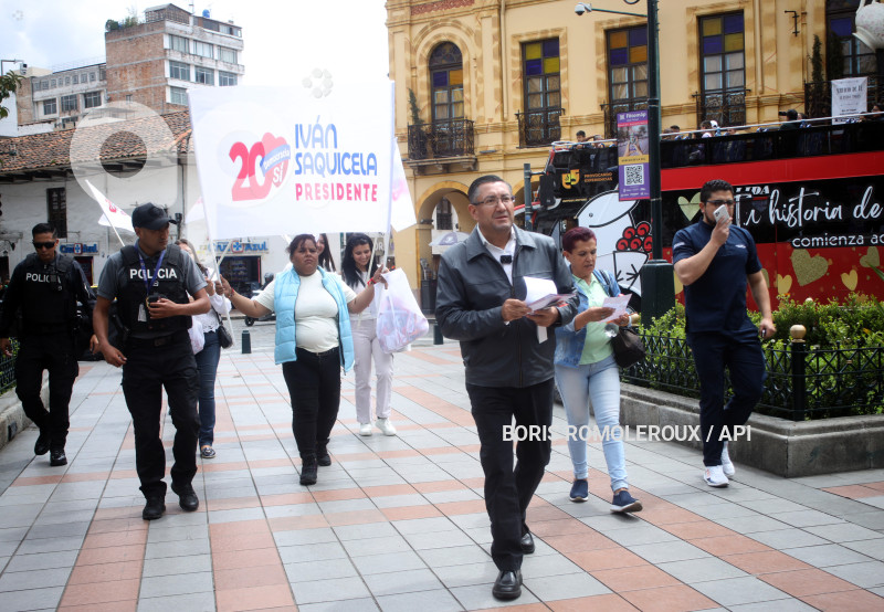 CUENCA-ELECCIONES IVAN SAQUICELA-CANDIDATO PRESIDENTE