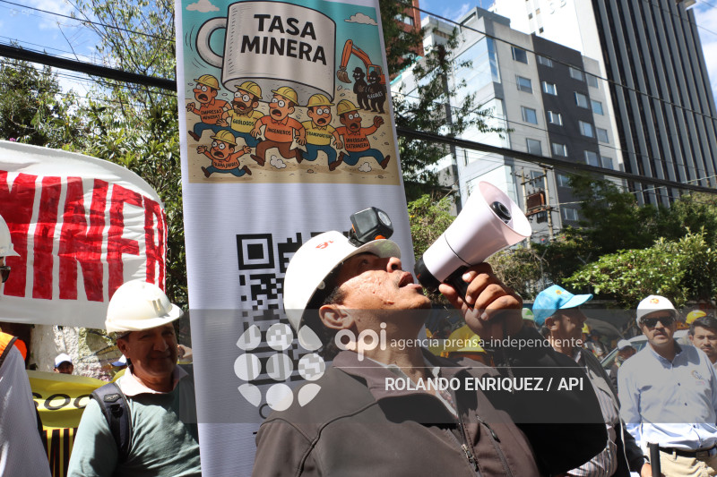 MARCHA MINEROS CONTRA LA TASA MINERA
