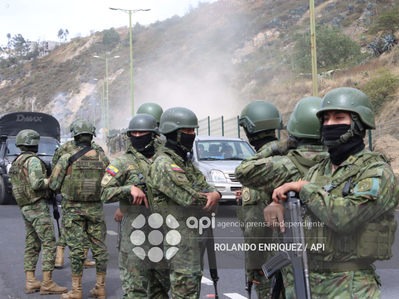 PROTESTAS PANAMERICANA NORTE QUITO