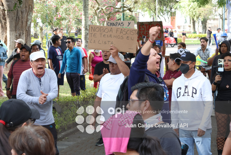 MARCHA-IBARRA-DANIEL NOBOA-PARO NACIONAL-MANIFESTACIONES