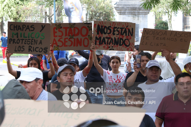 MARCHA-IBARRA-DANIEL NOBOA-PARO NACIONAL-MANIFESTACIONES