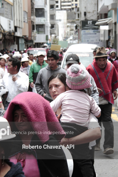 MARCHA PACIFICA INDIGENA EN AMBATO