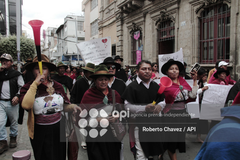 MARCHA PACIFICA INDIGENA EN AMBATO