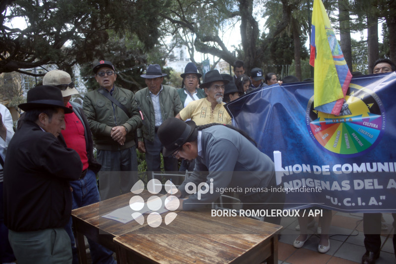 CUENCA-COMUNIDADES INDIGENAS-ANUNCIO PARO