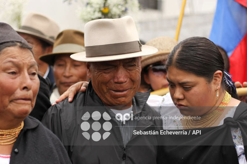 LUIS EFRAIN FUÉREZ BONILLA-COTACACHI-QUIROGA-FUNERAL-PARO NACIONAL-MANIFESTACIONES