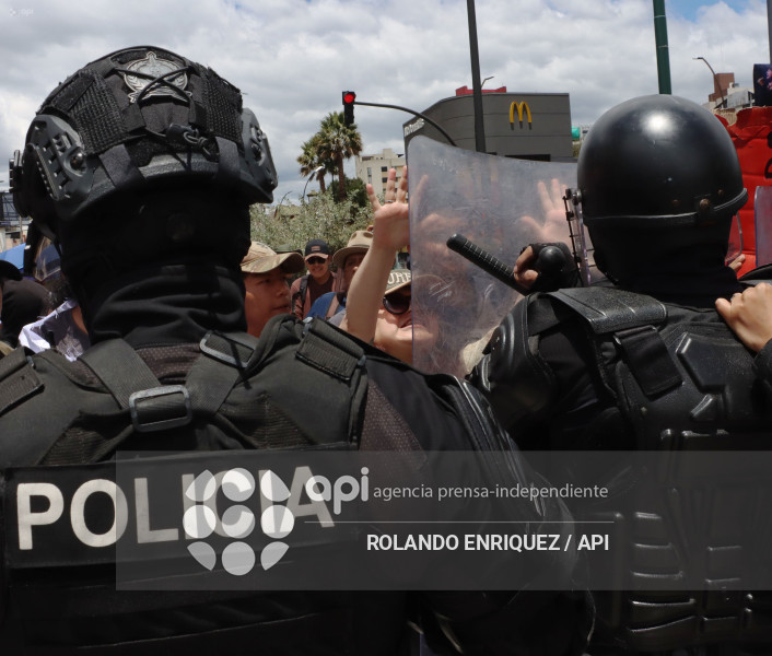 PROTESTA CONTRA NOBOA ARBOLITO