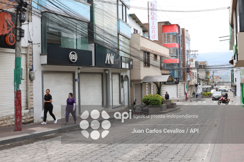 ATUNTAQUI-ANTONIO ANTE-PARO NACIONAL-MANIFESTACIONES-COMERCIO