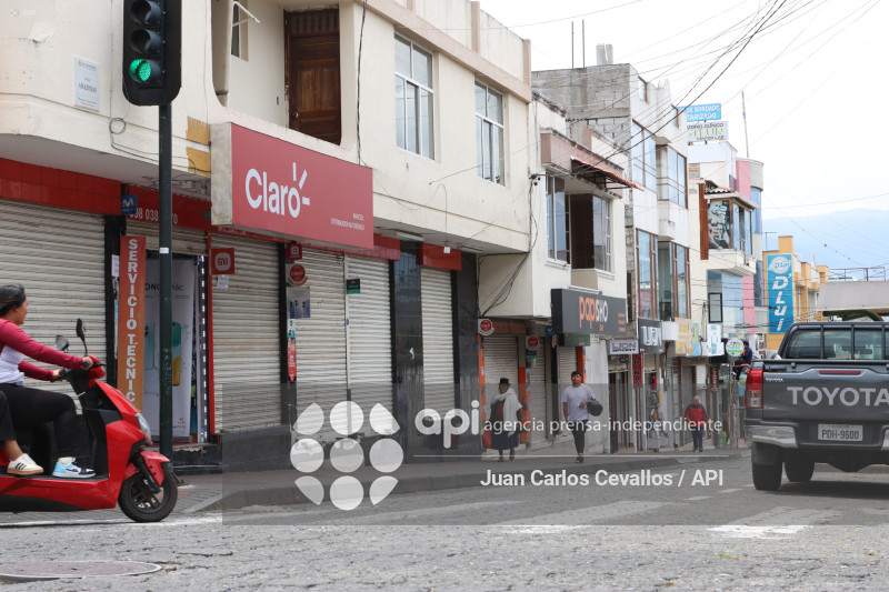 ATUNTAQUI-ANTONIO ANTE-PARO NACIONAL-MANIFESTACIONES-COMERCIO
