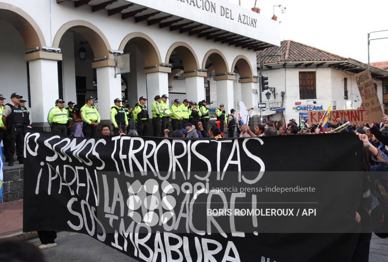 CUENCA-MARCHA CONTRA GOBIERNO DE NOBOA