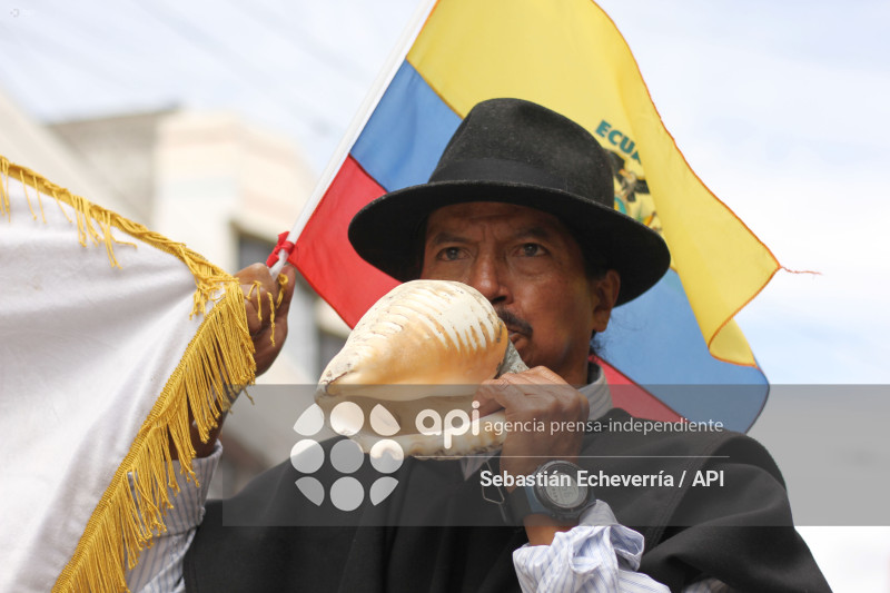 COTACACHI-IMBABURA-PARO NACIONAL-MANIFESTACIONES-MARCHA-DIESEL-UNORCAC