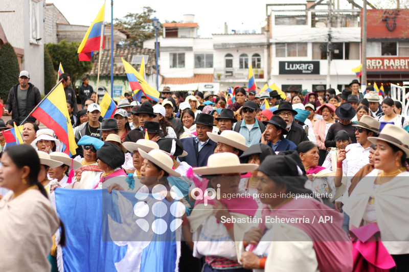 COTACACHI-IMBABURA-PARO NACIONAL-MANIFESTACIONES-MARCHA-DIESEL-UNORCAC
