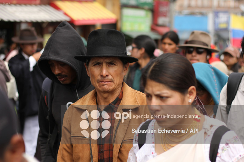 COTACACHI-IMBABURA-PARO NACIONAL-MANIFESTACIONES-MARCHA-DIESEL-UNORCAC