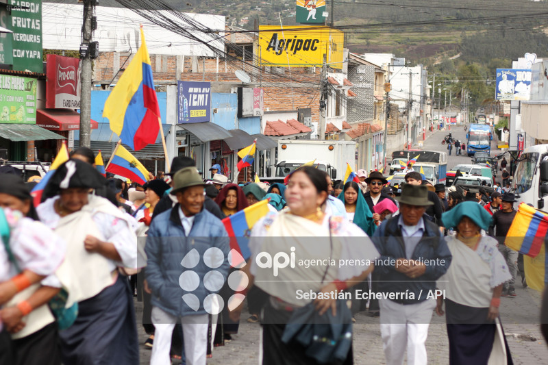 COTACACHI-IMBABURA-PARO NACIONAL-MANIFESTACIONES-MARCHA-DIESEL-UNORCAC