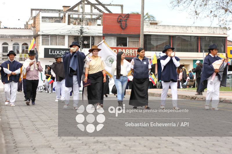 COTACACHI-IMBABURA-PARO NACIONAL-MANIFESTACIONES-MARCHA-DIESEL-UNORCAC