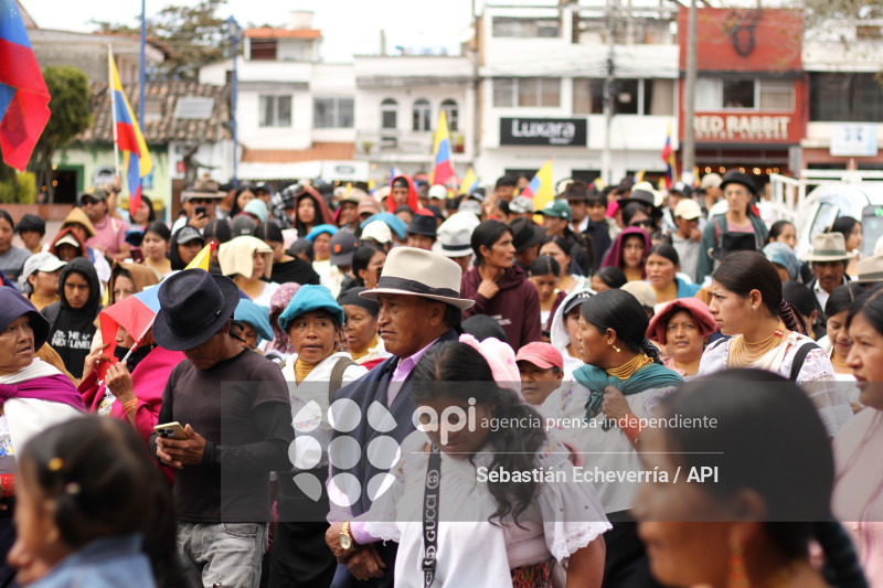 COTACACHI-IMBABURA-PARO NACIONAL-MANIFESTACIONES-MARCHA-DIESEL-UNORCAC
