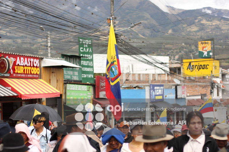 COTACACHI-IMBABURA-PARO NACIONAL-MANIFESTACIONES-MARCHA-DIESEL-UNORCAC