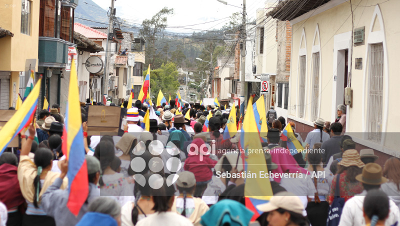 COTACACHI-IMBABURA-PARO NACIONAL-MANIFESTACIONES-MARCHA-DIESEL-UNORCAC