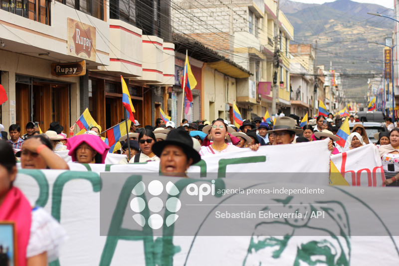 COTACACHI-IMBABURA-PARO NACIONAL-MANIFESTACIONES-MARCHA-DIESEL-UNORCAC