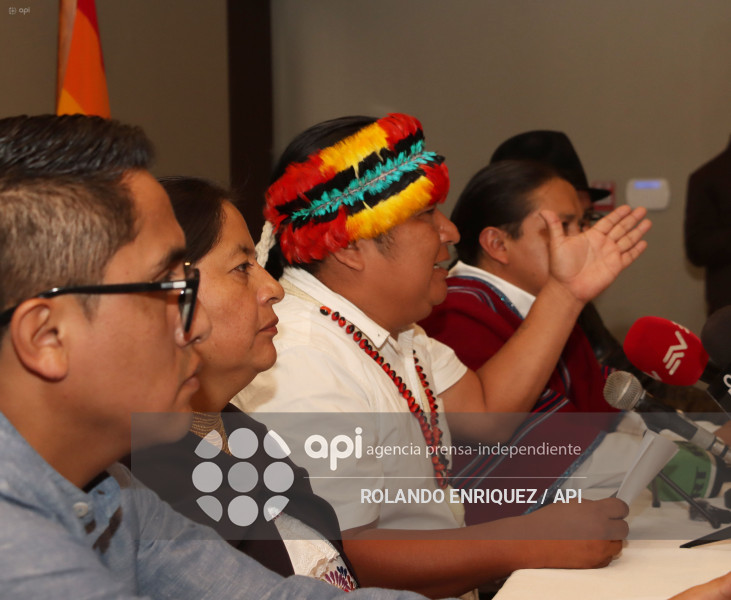 RUEDA DE PRENSA CONAIE SOBRE EL TRIUNFO DEL NO