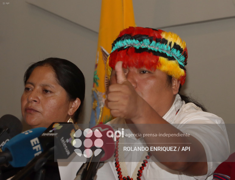 RUEDA DE PRENSA CONAIE SOBRE EL TRIUNFO DEL NO