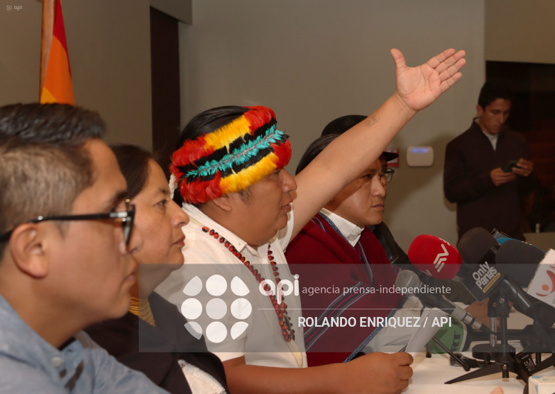 RUEDA DE PRENSA CONAIE SOBRE EL TRIUNFO DEL NO