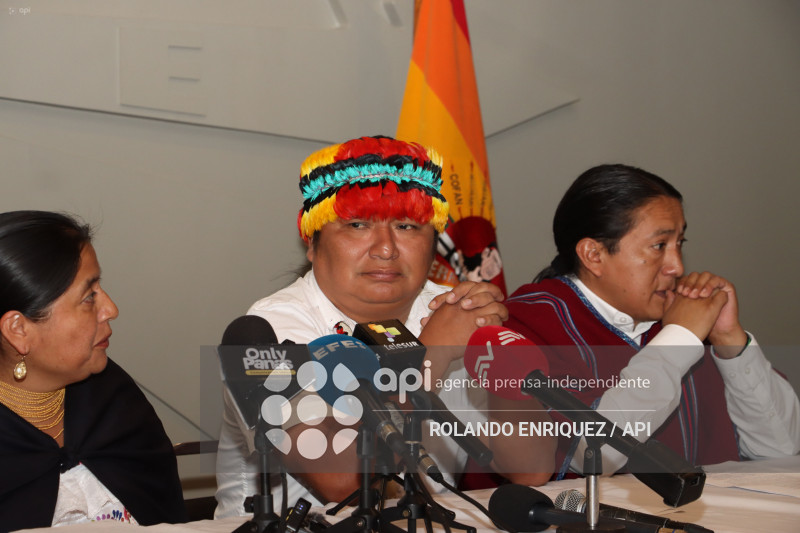 RUEDA DE PRENSA CONAIE SOBRE EL TRIUNFO DEL NO