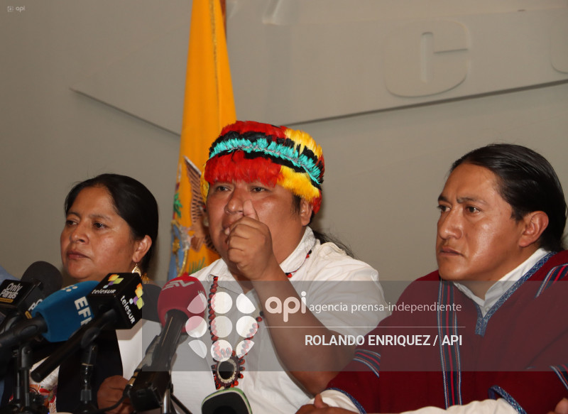 RUEDA DE PRENSA CONAIE SOBRE EL TRIUNFO DEL NO