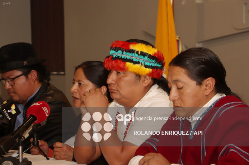 RUEDA DE PRENSA CONAIE SOBRE EL TRIUNFO DEL NO