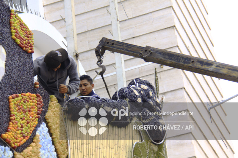 PREPARATIVOS FIESTA DE LAS FLORES Y LAS FRUTAS