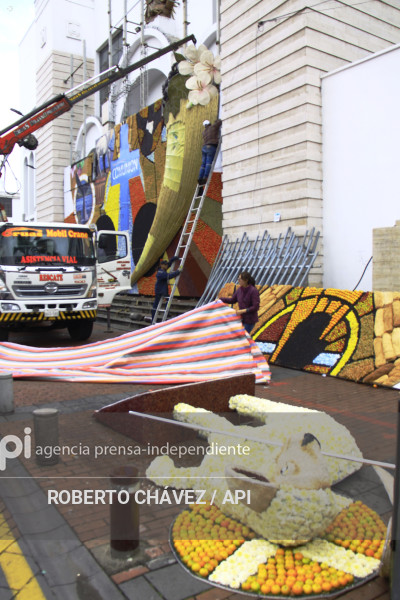 PREPARATIVOS FIESTA DE LAS FLORES Y LAS FRUTAS