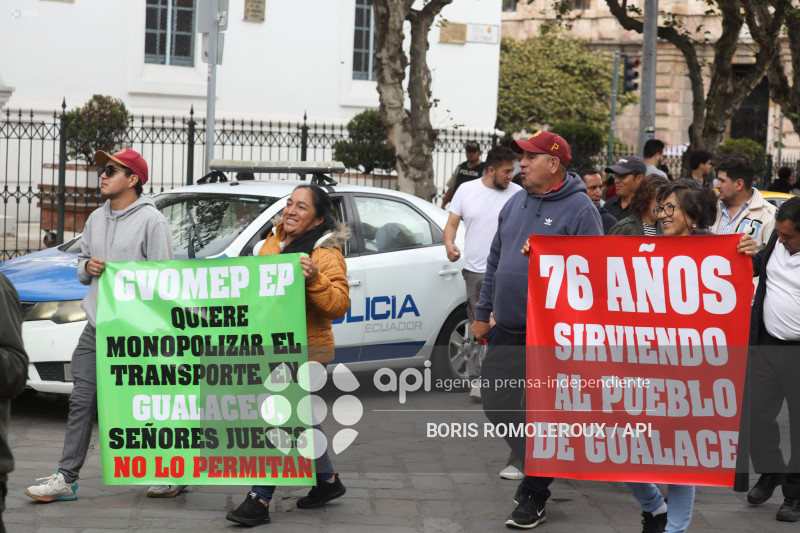 CUENCA-PROTESTA TRANSPORTISTAS CANTONES