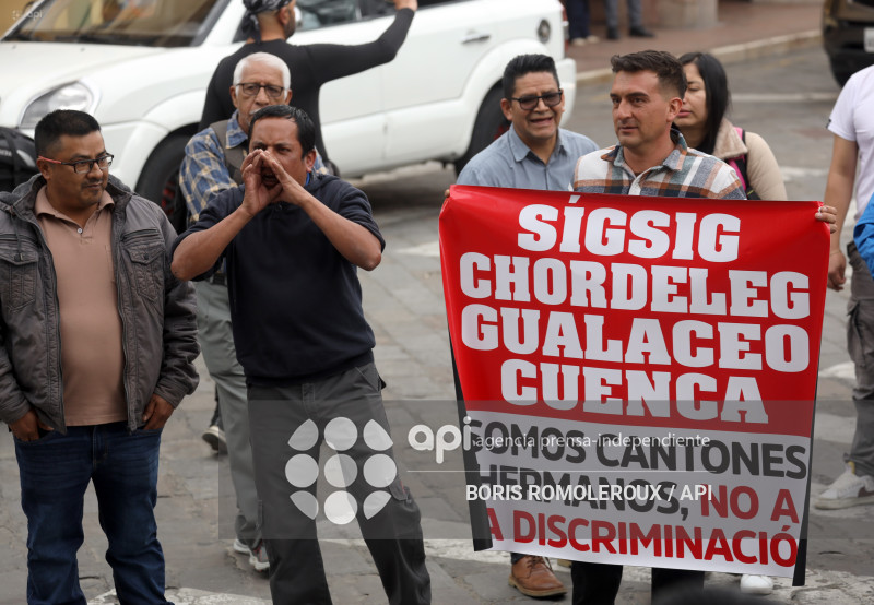 CUENCA-PROTESTA TRANSPORTISTAS CANTONES