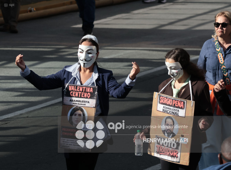 MARCHA CONTRA NOBOA QUITO