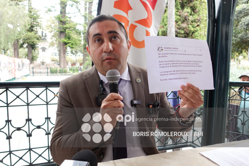 CUENCA-DENUNCIA PAGINAS FALSAS-HOSPITAL DE BAÑOS